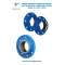 FLANGE, DN200, D-200mm, CÂMARA DUPLA, BUJÃO, ANTITRAÇÃO, FUNDIÇÃO DÚCTIL, PE/PVC, PN16.