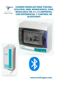 CUADRO BÁSICO MONOFÁSICO, ECO-POOL NEW, REGULABLE, 0 - 14 AMPERIOS, DIFERENCIAL + BLUETOOTH.