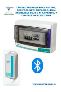 THREE-PHASE BASIC PANEL 400V, ECO-POOL NEW, ADJUSTABLE, 0 - 14 AMPS + BLUETOOTH.