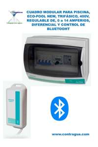 CUADRO BÁSICO TRIFÁSICO 400V, ECO-POOL NEW, REGULABLE, 0 - 14 AMPERIOS, DIFERENCIAL + BLUETOOTH.