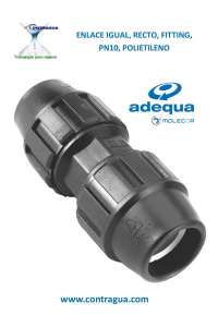 EQUAL LINK, STRAIGHT, D-20mm, FITTING, PN10, POLYETHYLENE, ADEQUA.