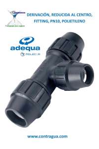 DERIVATION, CENTER REDUCED TE, D-32 / 25 / 32mm, FITTING, PN10, POLYETHYLENE, ADEQUA.