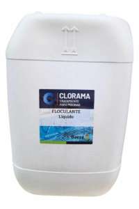 FLOCULANTE LÍQUIDO, CLORO. EMPACOTAMENTO 25 KG.