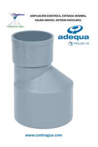 REDUCCION - AMPLIACION, EXCÉNTRICA, D-160 / 110mm, PVC GRIS SANITARIO, MACHO – HEMBRA, PARA ENCOLAR, ADEQUA.