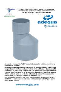 REDUCCION - AMPLIACION, EXCÉNTRICA, D-160 / 110mm, PVC GRIS SANITARIO, MACHO – HEMBRA, PARA ENCOLAR, ADEQUA.