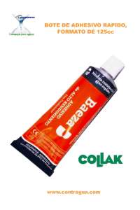 ADHESIVE FOR GLUE, PVC, TUBE 125 GRAMS