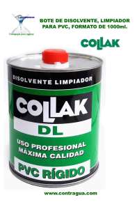 DISOLVENTE, LIMPIADOR, PARA PVC, BOTE 1000ml, COLLAK