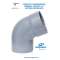 CODO PVC SANITARIO, D-90mm, 67º, HEMBRA - MACHO, SISTEMA DE ENCOLADO, ADEQUA.