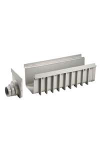 PVC CHANNEL SIDE COVER, 13cm, WITH OPTIONAL OUTLET, D-40mm