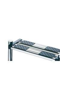 DOUBLE STEP, ELECTRO POLISHED, FOR SWIMMING POOL LADDER.