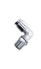 MALE THREADED ELBOW, CHROME PLATED BRASS, 1/8" x 6 mm