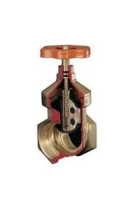 GATE VALVE, 1/2”, ELASTIC SEAL, BRASS, PN10