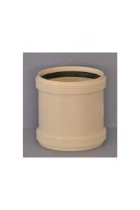 SMOOTH UNION SLEEVE, D-160mm, SOUNDPROOF PVC, FEMALE / FEMALE, ELASTIC JOINT.