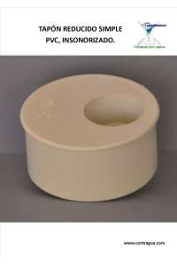 REDUCED PLUG, D-90mm / 40mm, SIMPLE, SOUNDPROOF PVC, MALE, FOR GLUING.