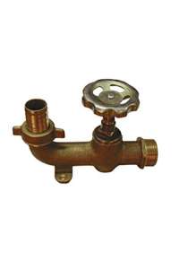 OUTLET FOR IRRIGATION, HORIZONTAL CONNECTION. MADE OF BRASS, 3/4" CONNECTION, MALE.