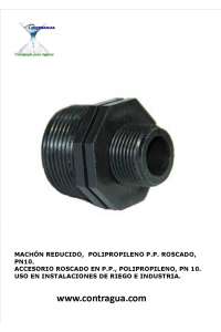 MACHON REDUZIDO, 3/4" - 1/2", ROSQUEADO, POLIPROPILENO, MACHO