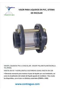 LIQUID VIEWER D-110mm, PVC PRESSURE, PN10, GLUE, FEMALE, 02391, CEPEX