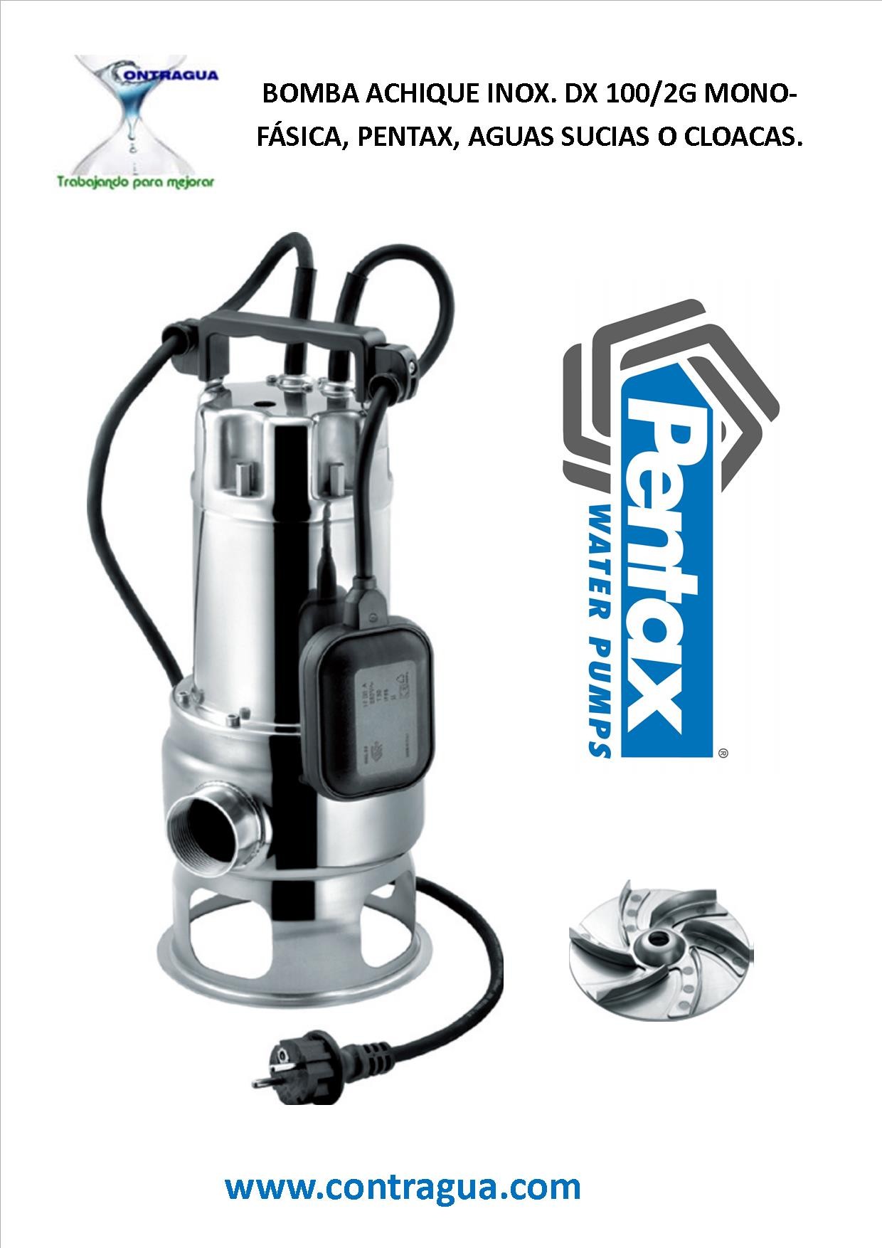 stainless steel-bilge-pentax-dx-100-2g-230v-single-phase-sewage-sewage-pump