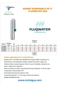FLUQWATER SUBMERSIBLE PUMP, AQ-3MA, 220V