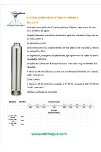 ELECTRIC MOTOR 4 ", ST, TSA, 3 CV, 220V, THREE PHASE.