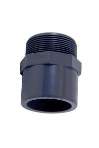 MANGUITO MIXTO, EXT-63mm, INT-50mm, 1,1/2”, PVC PRESION, PN10, ENCOLAR, MACHO – HEMBRA, ROSCA MACHO, 02089, CEPEX.