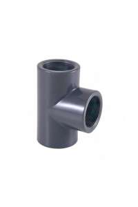 TE IGUAL, 1,1/4", PVC ROSCADA, HEMBRA, PRESION, PN10, 01805, CEPEX