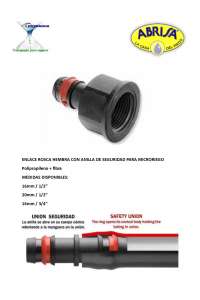 LIGAÇÃO DE LINHA FÊMEA, 16mm-3/4 "COM ANEL DE SEGURANÇA, SACO DE 100 UNIDADES