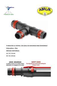 REDUCED TEE, 20-16-20mm, FOR MICRORIEGO, WITH SAFETY RING